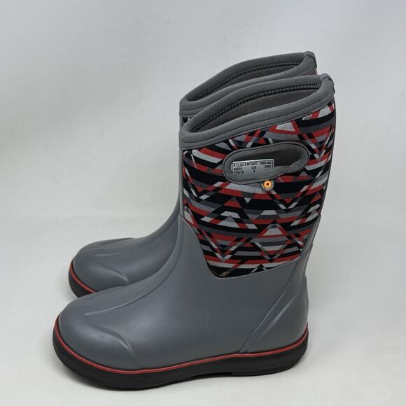 Bogs Classic II Mountain Geo Waterproof Boots Kids Girls Boys Size 4 Gray - Picture 4 of 15